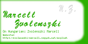 marcell zvolenszki business card